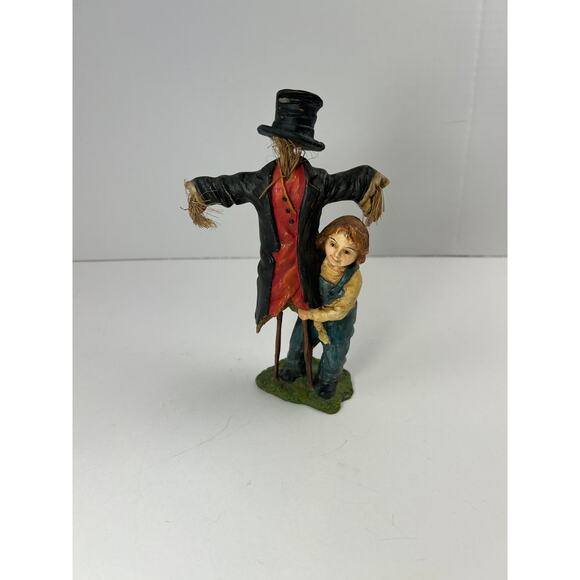 Bethany Lowe Halloween “Girl with Scarecrow” Resin Figure, Retired - Picture 1 of 9